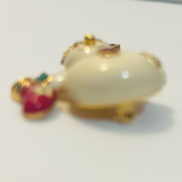 Franklin Mint Kenneth Jay Lane Vintage Swarovski Crystal Snowman Brooch Pin - Picture 8 of 9